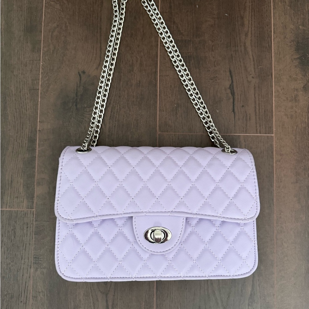 Lavender Quilted Shoulder/Crossbody Bag